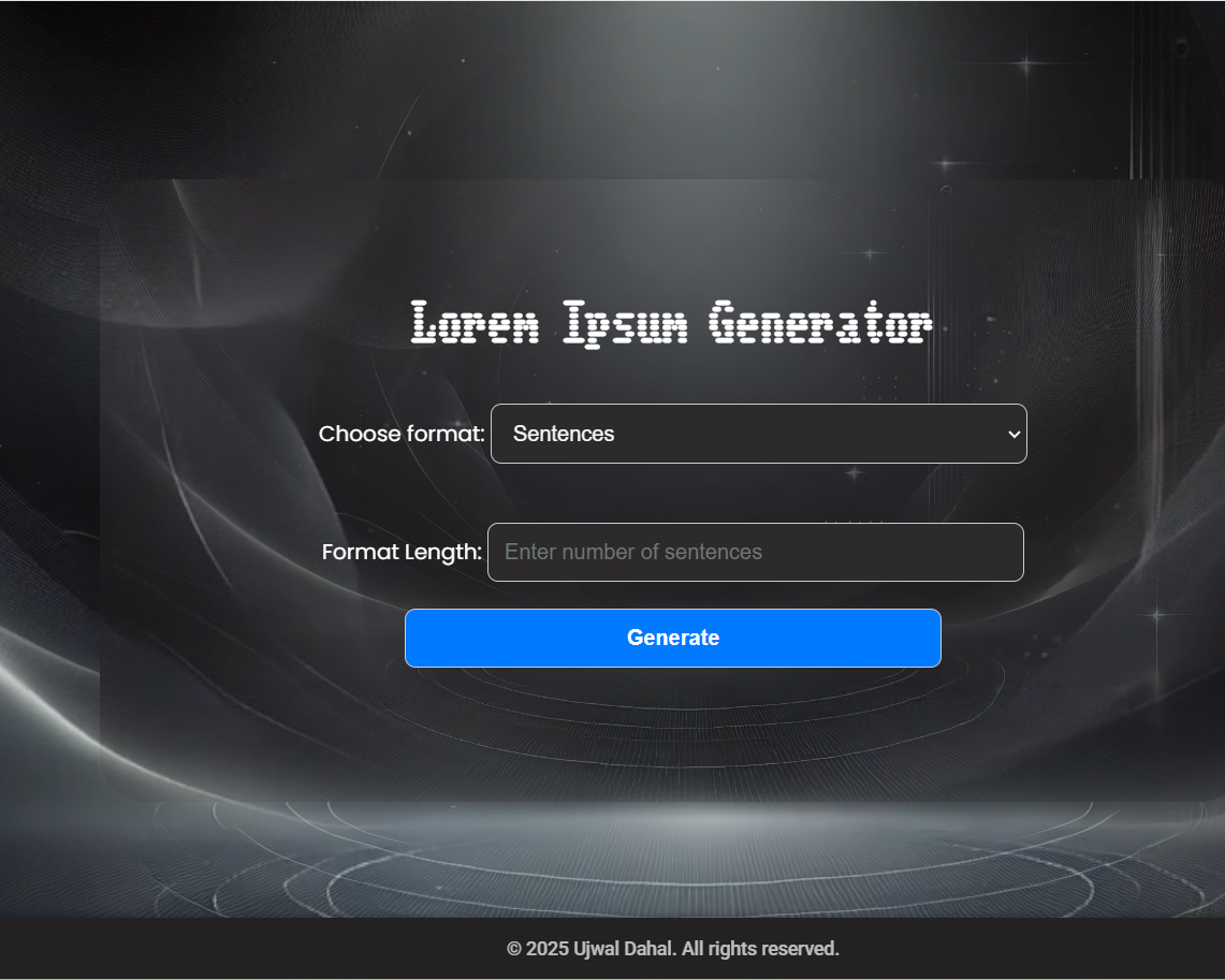Lorem Ipsum Generator
